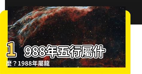 1988年屬什麼|【1988 什麼龍】1988 年五行屬什麼龍？你的命運、姻緣等你來解。